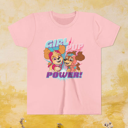 Girl Pup Power! - Paw Patrol T-shirt - Animation TV Series Youth Short Sleeve Tee