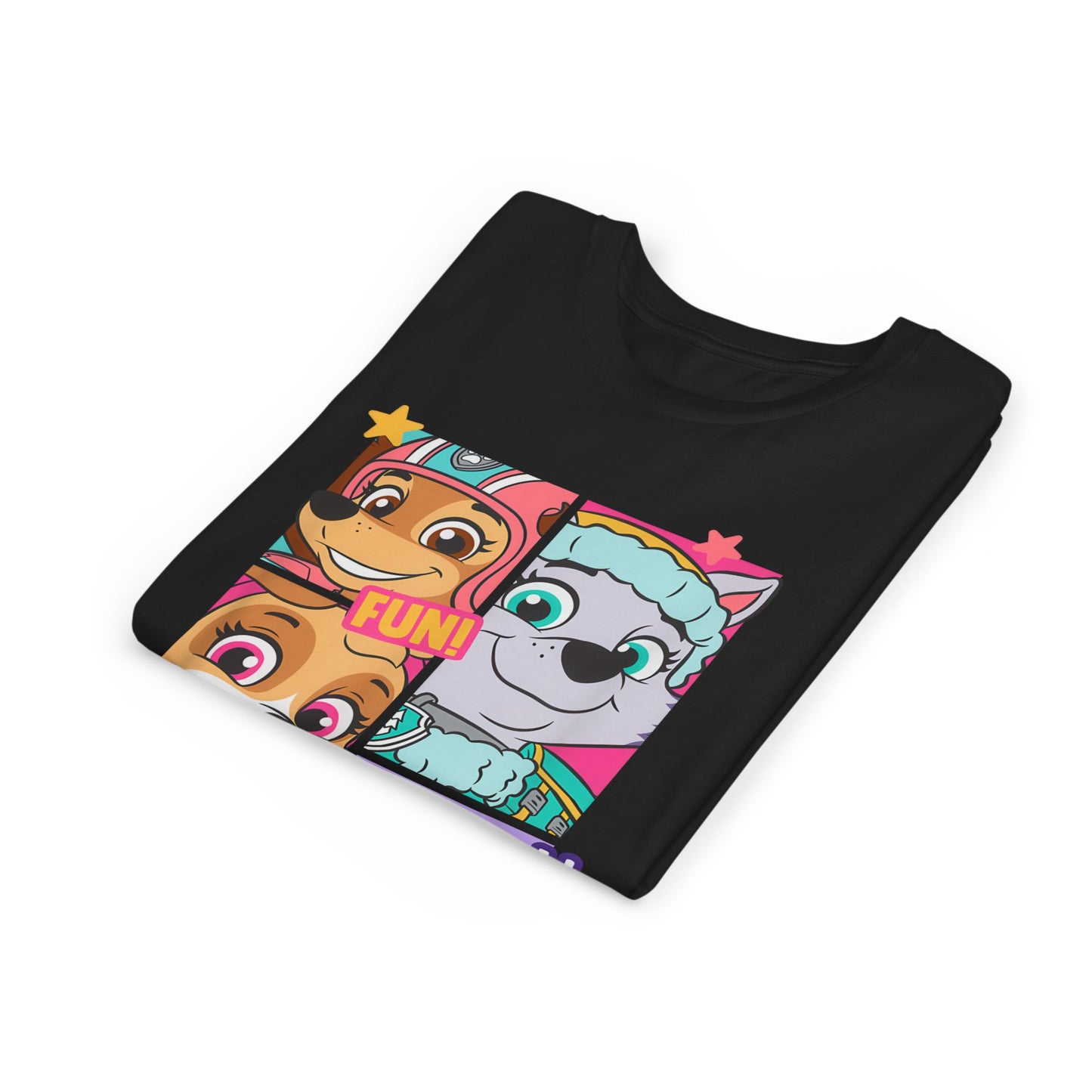 Fun, Super, Pawfect! - Paw Patrol T-shirt - Animation TV Series Youth Short Sleeve Tee