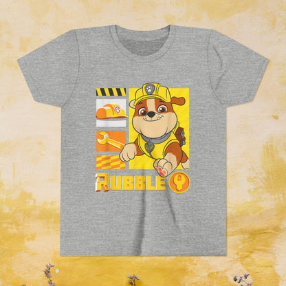 Rubble - Paw Patrol T-shirt - Animation TV Series Youth Short Sleeve Tee