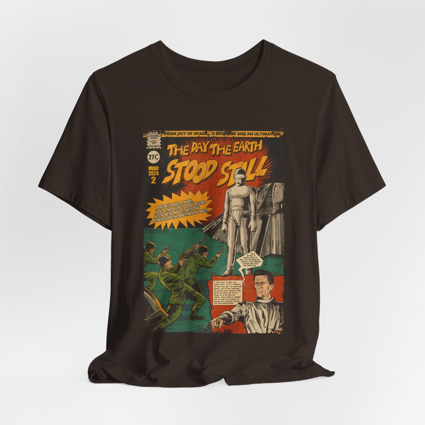 The Day The Earth Stood Still Horror Sci-fi Movie | Unisex Graphic Short Sleeve Tee