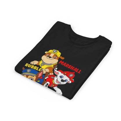 Chase, Rubble, Marshall - Paw Patrol T-shirt - Animation TV Series Youth Short Sleeve Tee
