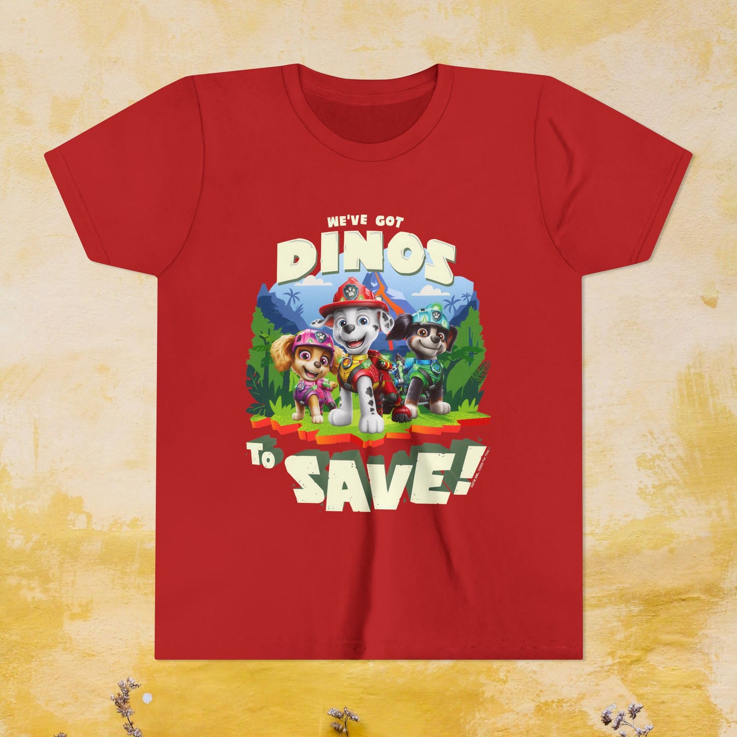 We've Got Dinos to Save! - Paw Patrol: The Dino Movie T-shirt - Animation TV Series Youth Short Sleeve Tee