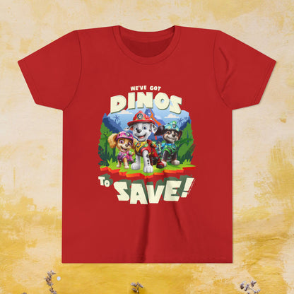We've Got Dinos to Save! - Paw Patrol: The Dino Movie T-shirt - Animation TV Series Youth Short Sleeve Tee