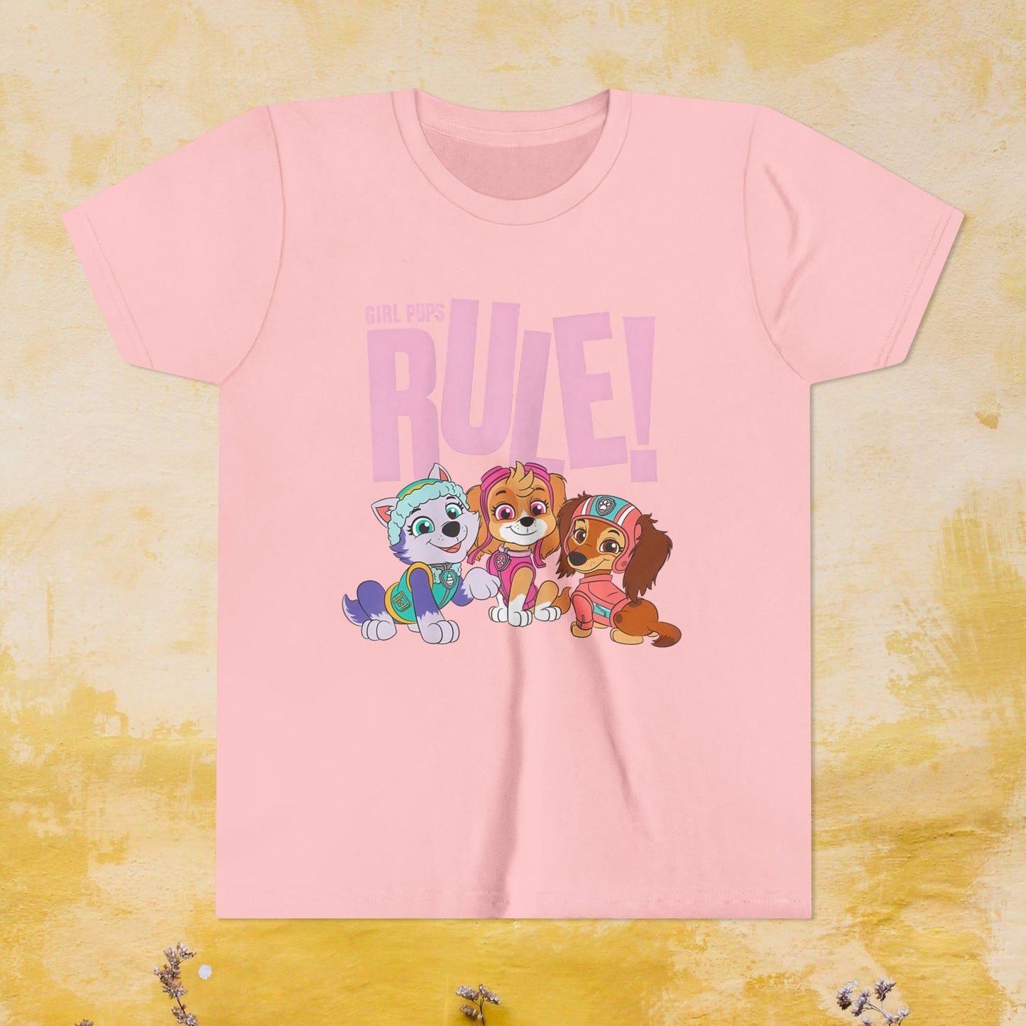 Girl Pups Rule - Paw Patrol T-shirt - Animation TV Series Youth Short Sleeve Tee