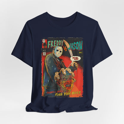 Freddy Kruger vs. Jason Voorhees Horror Movie | Unisex Graphic Short Sleeve Tee