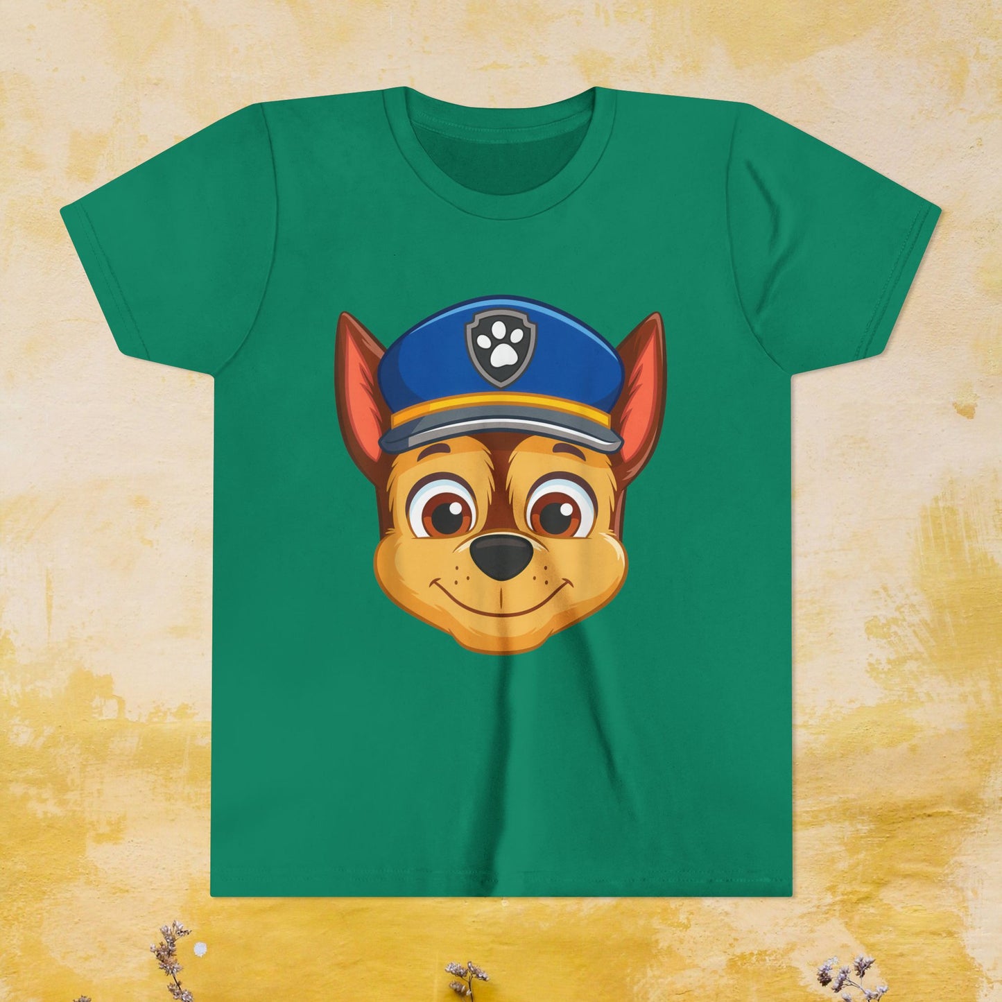 Chase - Paw Patrol T-shirt - Animation TV Series Youth Short Sleeve Tee