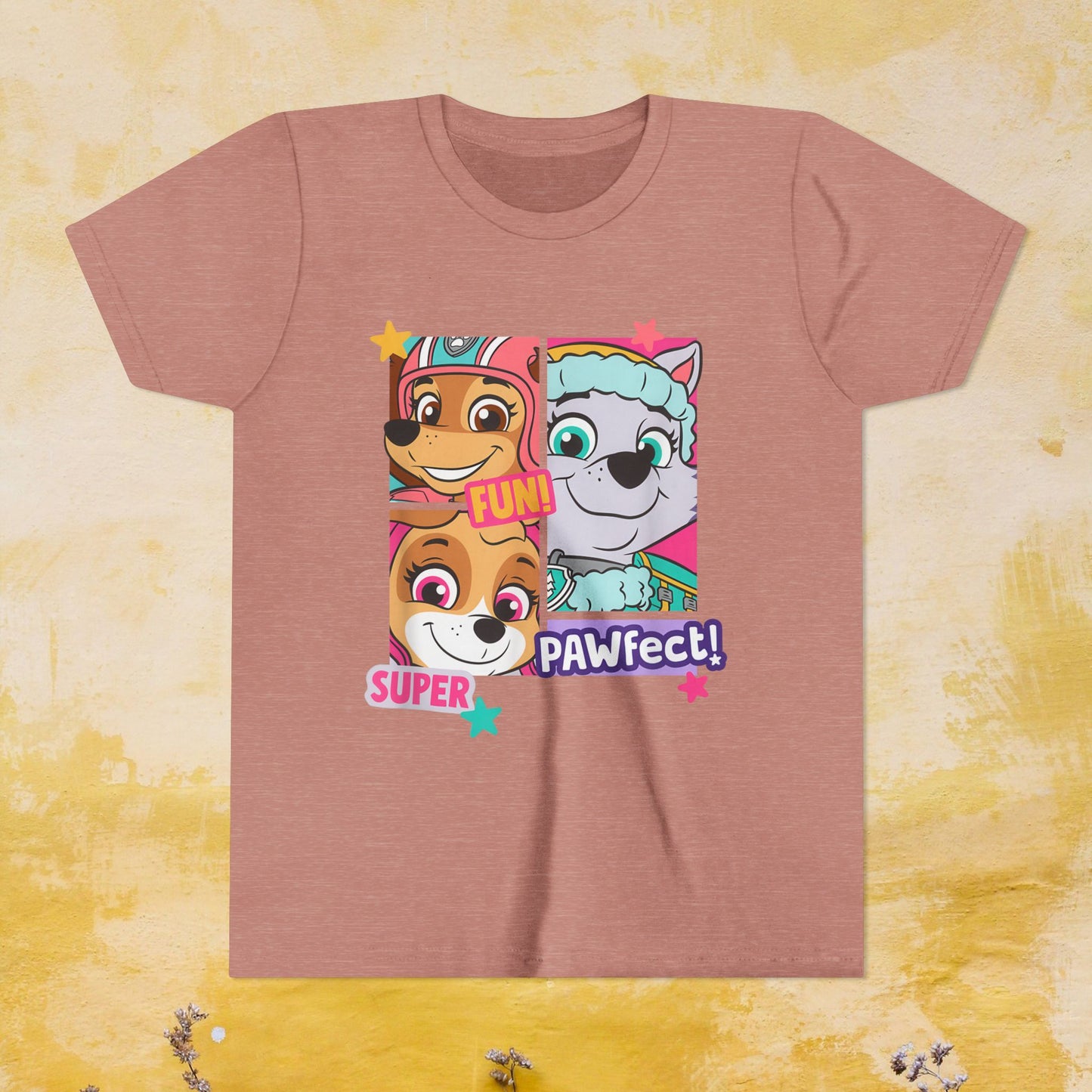 Fun, Super, Pawfect! - Paw Patrol T-shirt - Animation TV Series Youth Short Sleeve Tee