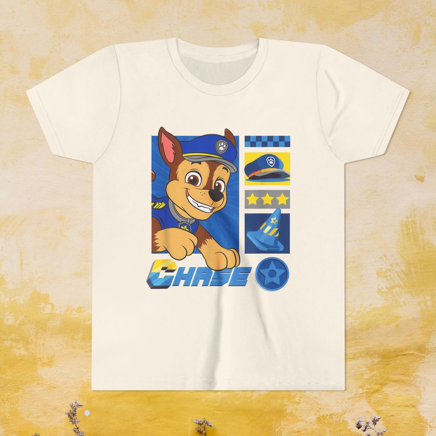 Chase - Paw Patrol T-shirt - Animation TV Series Youth Short Sleeve Tee
