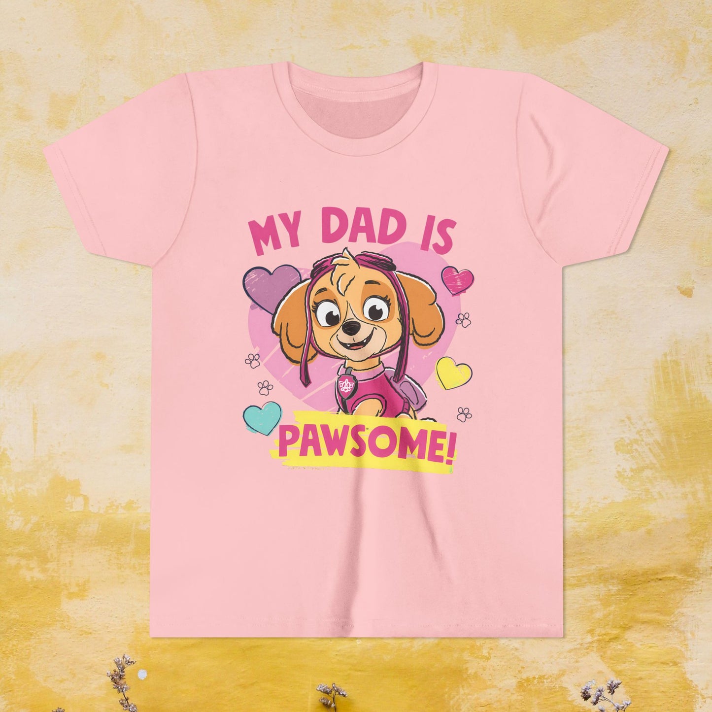 My Dad is Pawsome - Paw Patrol Father's Day T-shirt - Animation TV Series Youth Short Sleeve Tee
