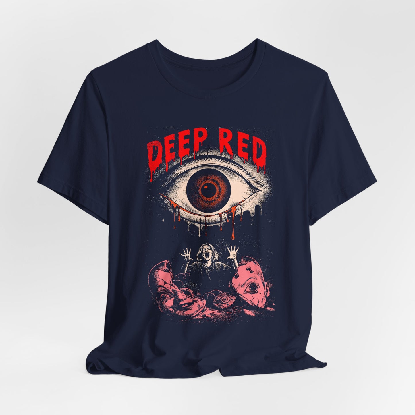 Deep Red Horror Movie T-Shirt | Unisex Graphic Short Sleeve Tee