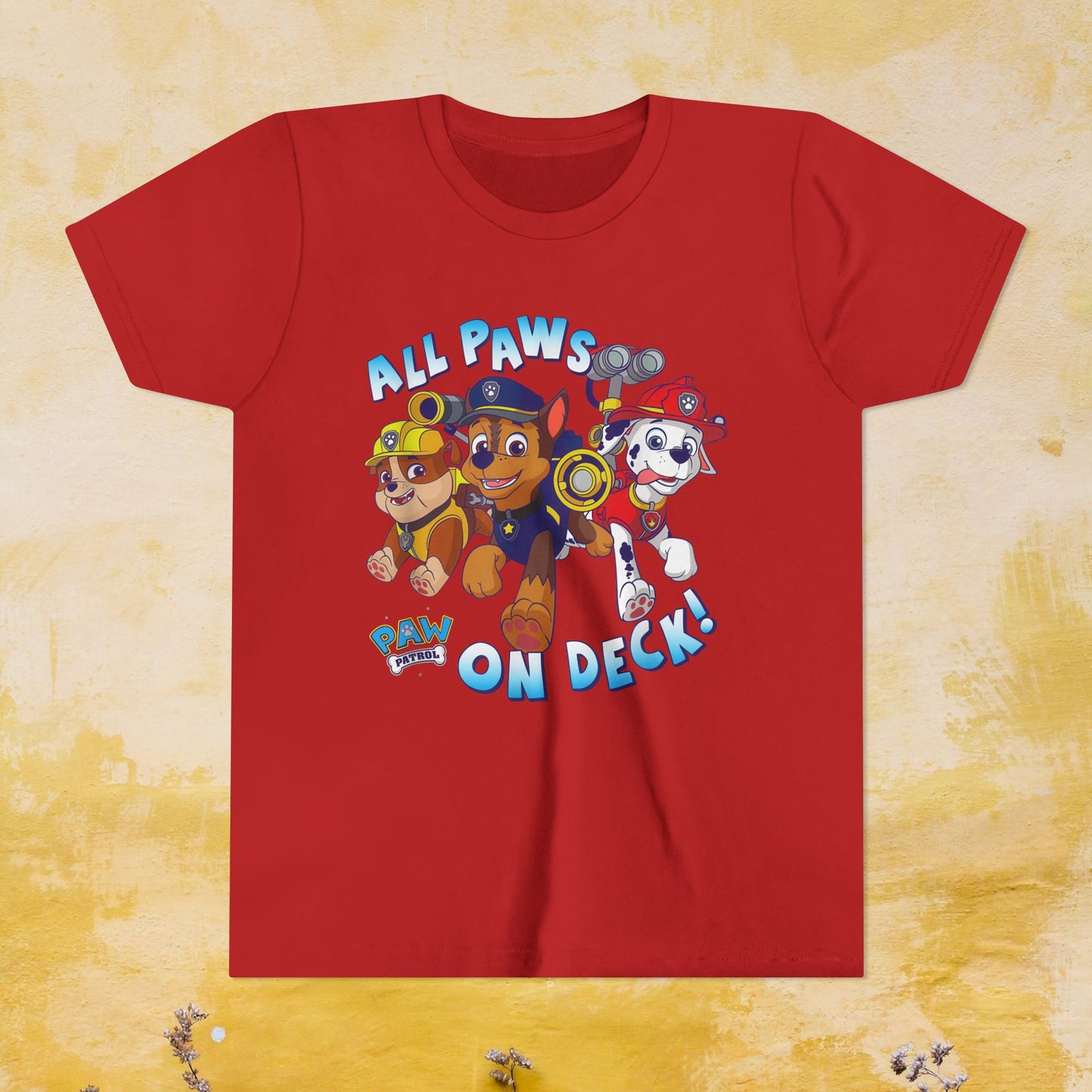 All Paws on Deck! - Paw Patrol T-shirt - Animation TV Series Youth Short Sleeve Tee