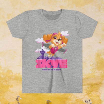 Skye Born to be A Hero - Paw Patrol T-shirt - Animation TV Series Youth Short Sleeve Tee
