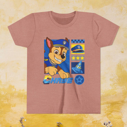 Chase - Paw Patrol T-shirt - Animation TV Series Youth Short Sleeve Tee