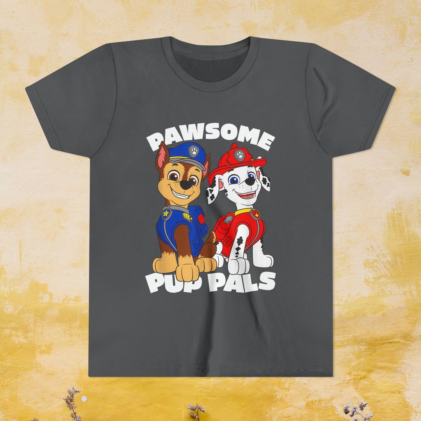 Pawsome Pup Pals - Paw Patrol T-shirt - Animation TV Series Youth Short Sleeve Tee
