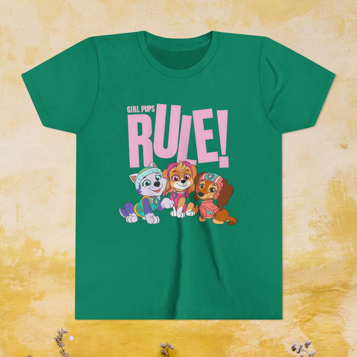 Girl Pups Rule - Paw Patrol T-shirt - Animation TV Series Youth Short Sleeve Tee
