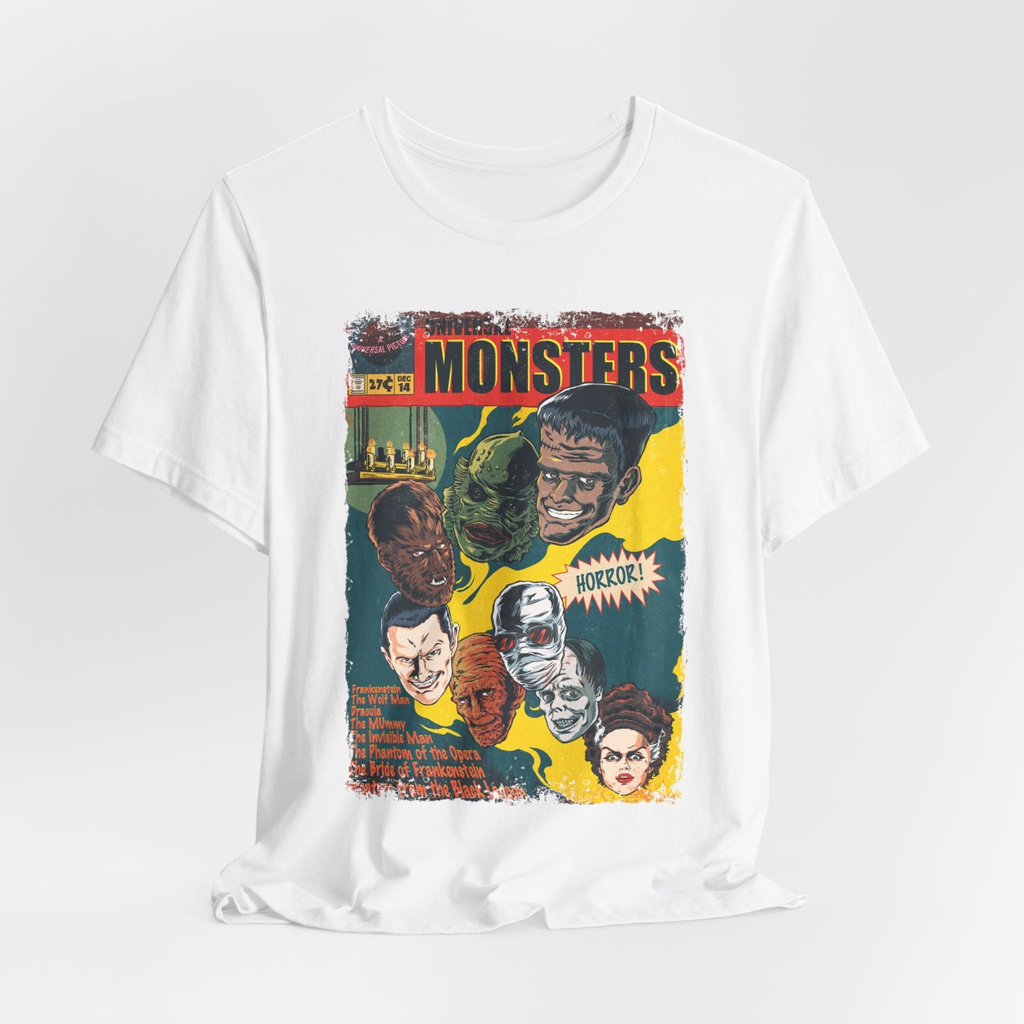 Universal Monsters Horror Movie | Unisex Graphic Short Sleeve Tee