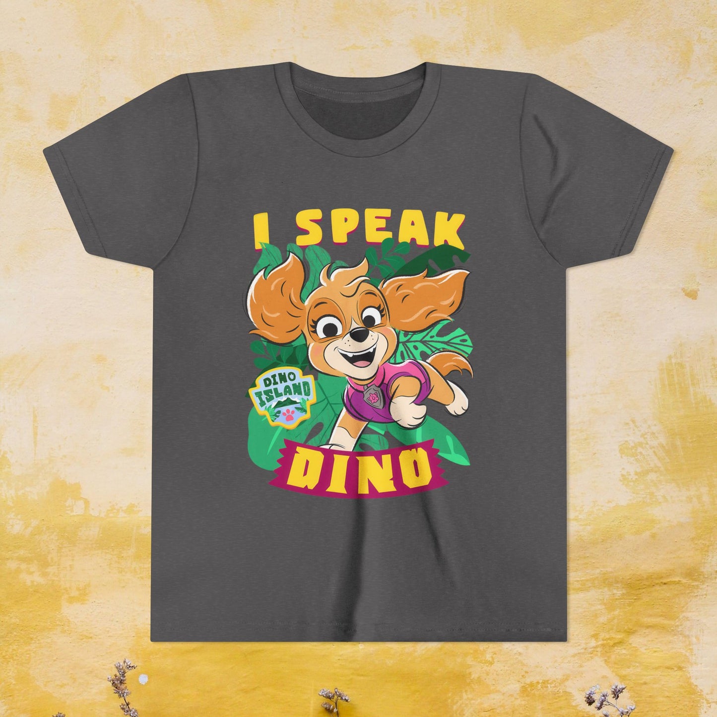 I Speak Dino - Paw Patrol: The Dino Movie T-shirt - Animation TV Series Youth Short Sleeve Tee