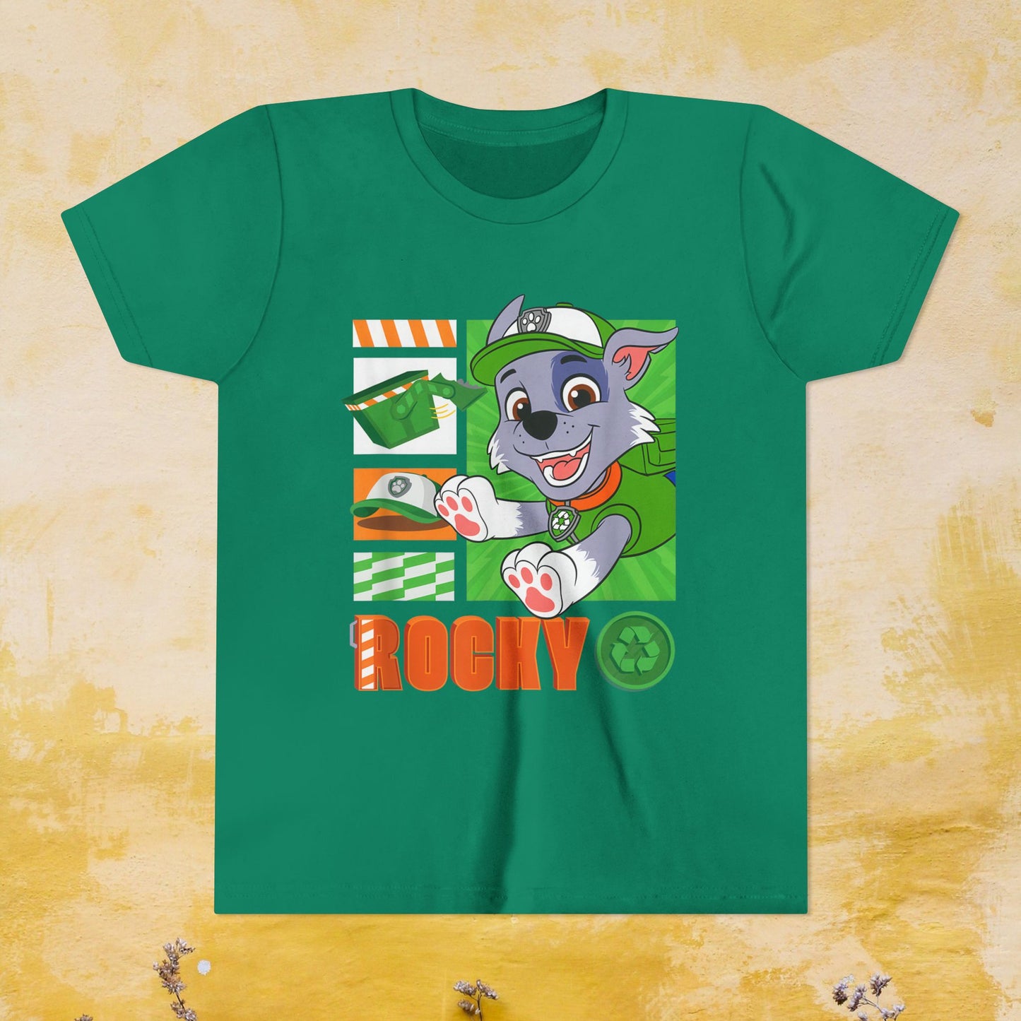 Rocky - Paw Patrol T-shirt - Animation TV Series Youth Short Sleeve Tee