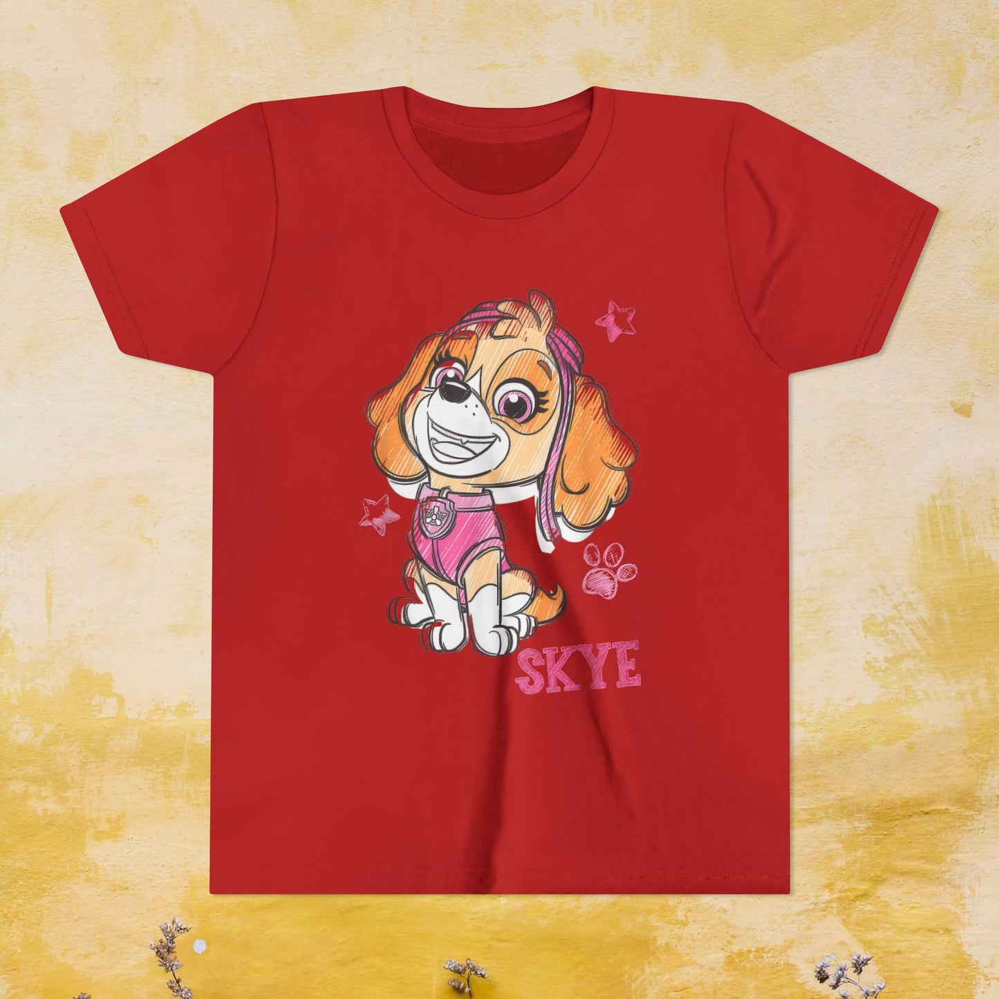 Skye - Paw Patrol T-shirt - Animation TV Series Youth Short Sleeve Tee