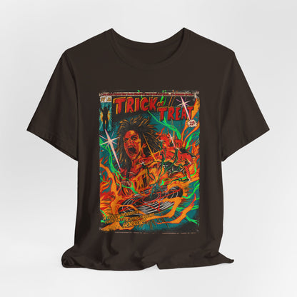 Trick or Treat Horror Movie | Unisex Graphic Short Sleeve Tee
