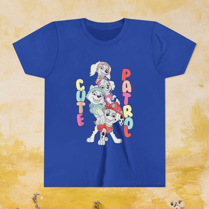 Cute Patrol - Paw Patrol T-shirt - Animation TV Series Youth Short Sleeve Tee