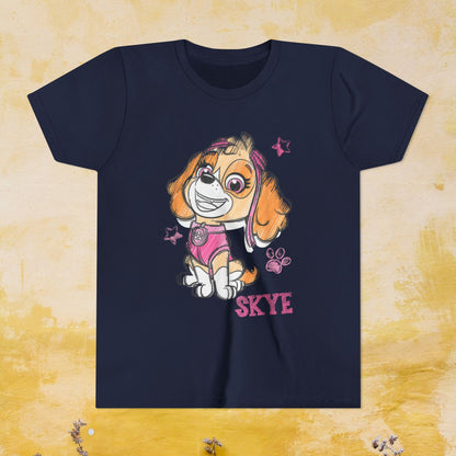Skye - Paw Patrol T-shirt - Animation TV Series Youth Short Sleeve Tee