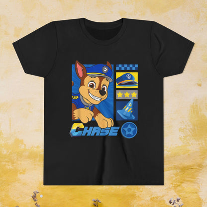 Chase - Paw Patrol T-shirt - Animation TV Series Youth Short Sleeve Tee