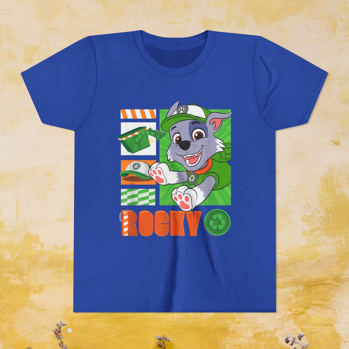 Rocky - Paw Patrol T-shirt - Animation TV Series Youth Short Sleeve Tee