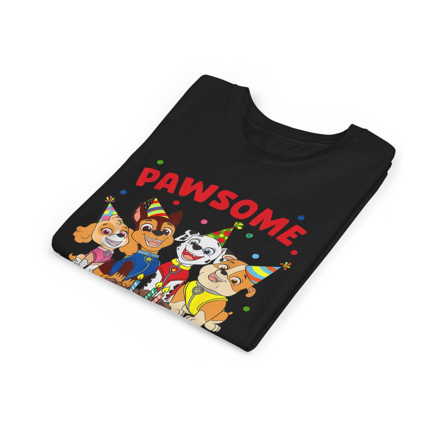 Pawsome Birthday - Paw Patrol T-shirt - Animation TV Series Youth Short Sleeve Tee