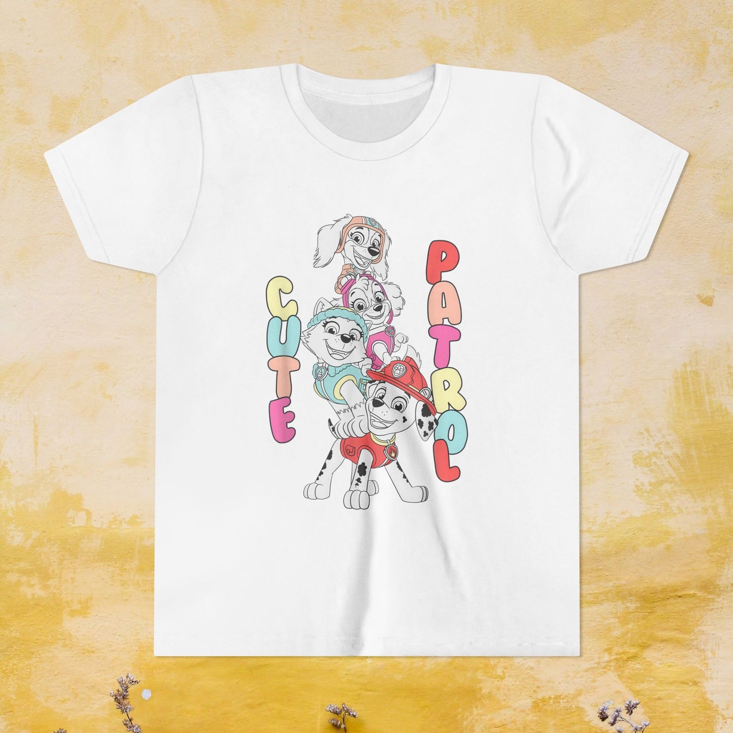 Cute Patrol - Paw Patrol T-shirt - Animation TV Series Youth Short Sleeve Tee