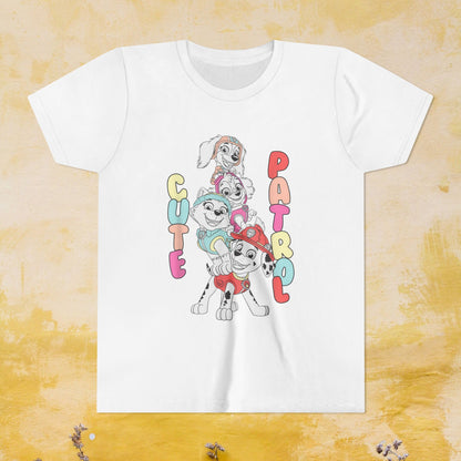Cute Patrol - Paw Patrol T-shirt - Animation TV Series Youth Short Sleeve Tee