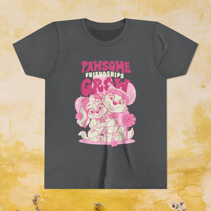 Pawsome Friendships Grow - Paw Patrol T-shirt - Animation TV Series Youth Short Sleeve Tee