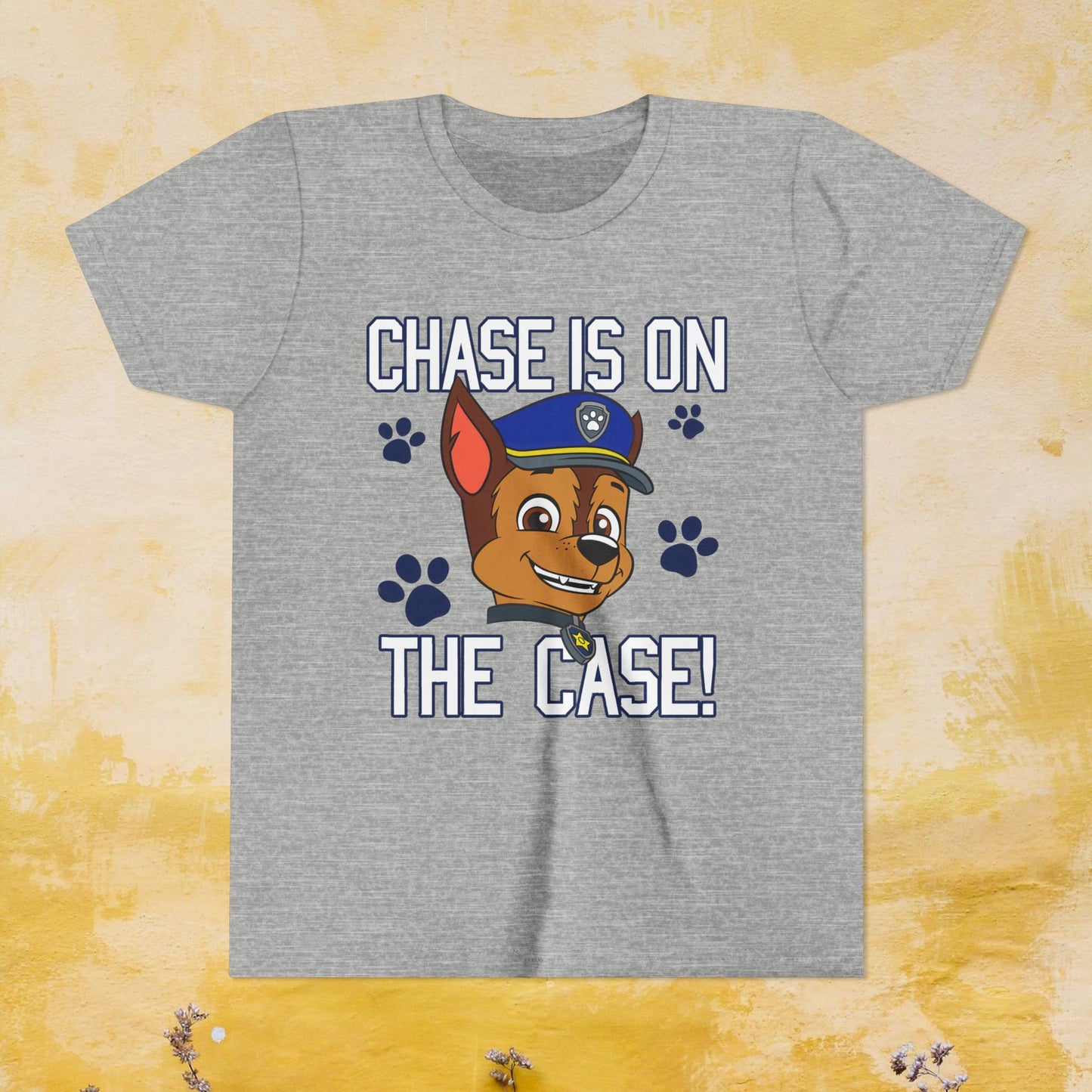Chase is on The Case! - Paw Patrol T-shirt - Animation TV Series Youth Short Sleeve Tee