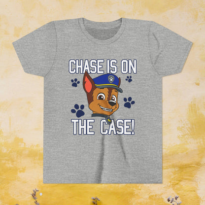 Chase is on The Case! - Paw Patrol T-shirt - Animation TV Series Youth Short Sleeve Tee