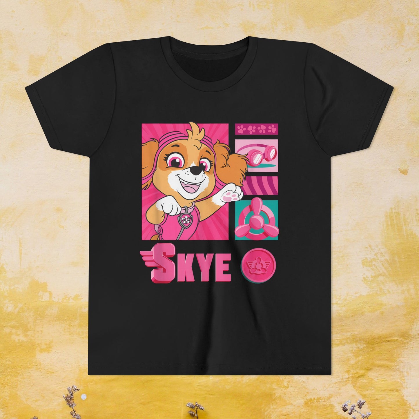 Skye - Paw Patrol T-shirt - Animation TV Series Youth Short Sleeve Tee