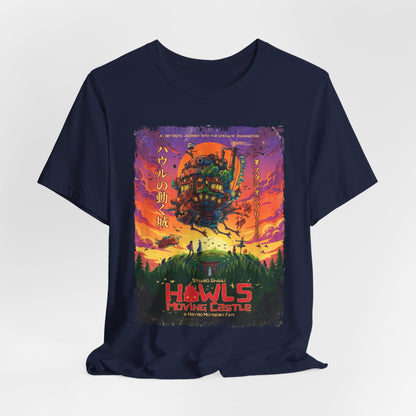 Ghibli's Howls Moving Castle Anime Movie T-Shirt | Unisex Graphic Short Sleeve Tee