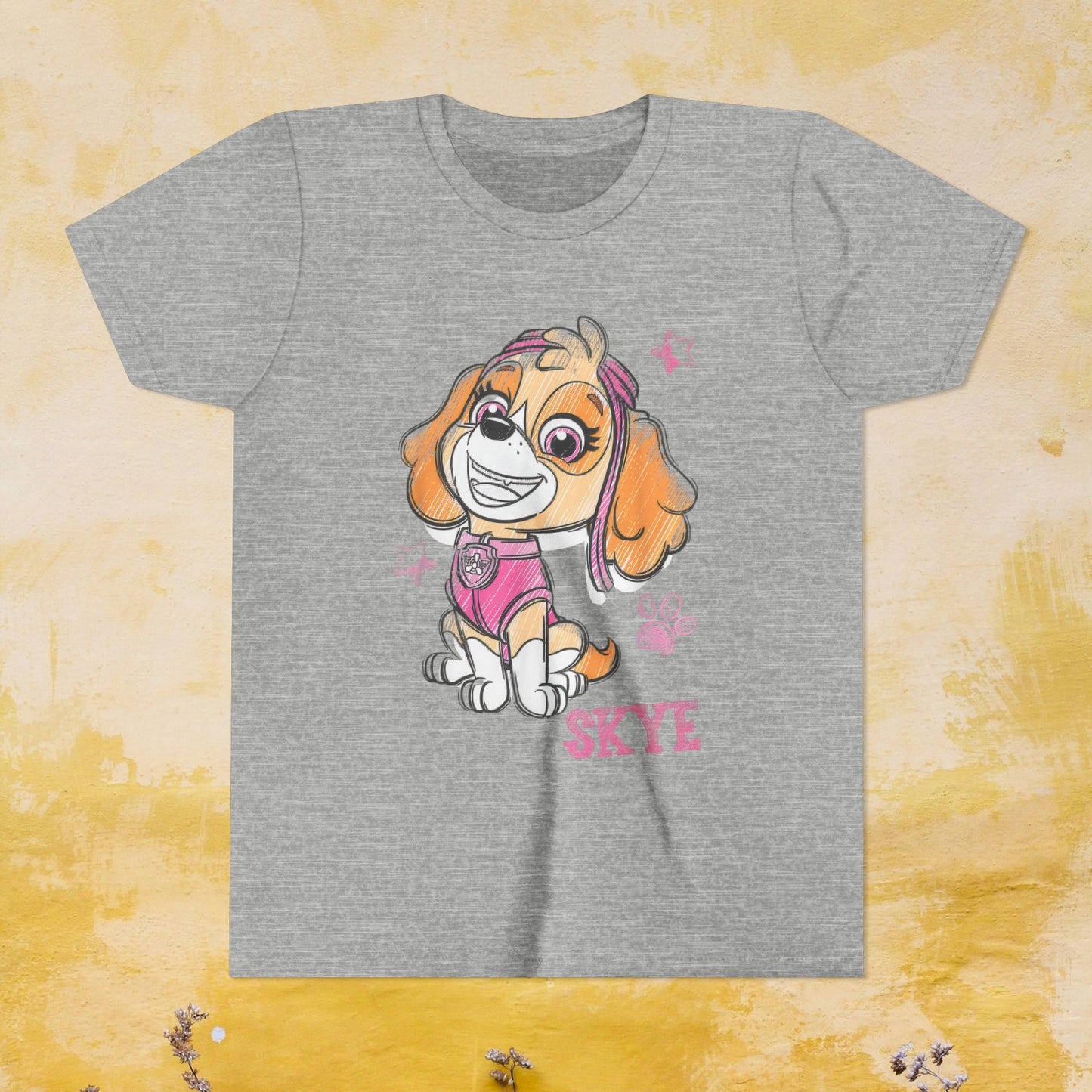 Skye - Paw Patrol T-shirt - Animation TV Series Youth Short Sleeve Tee