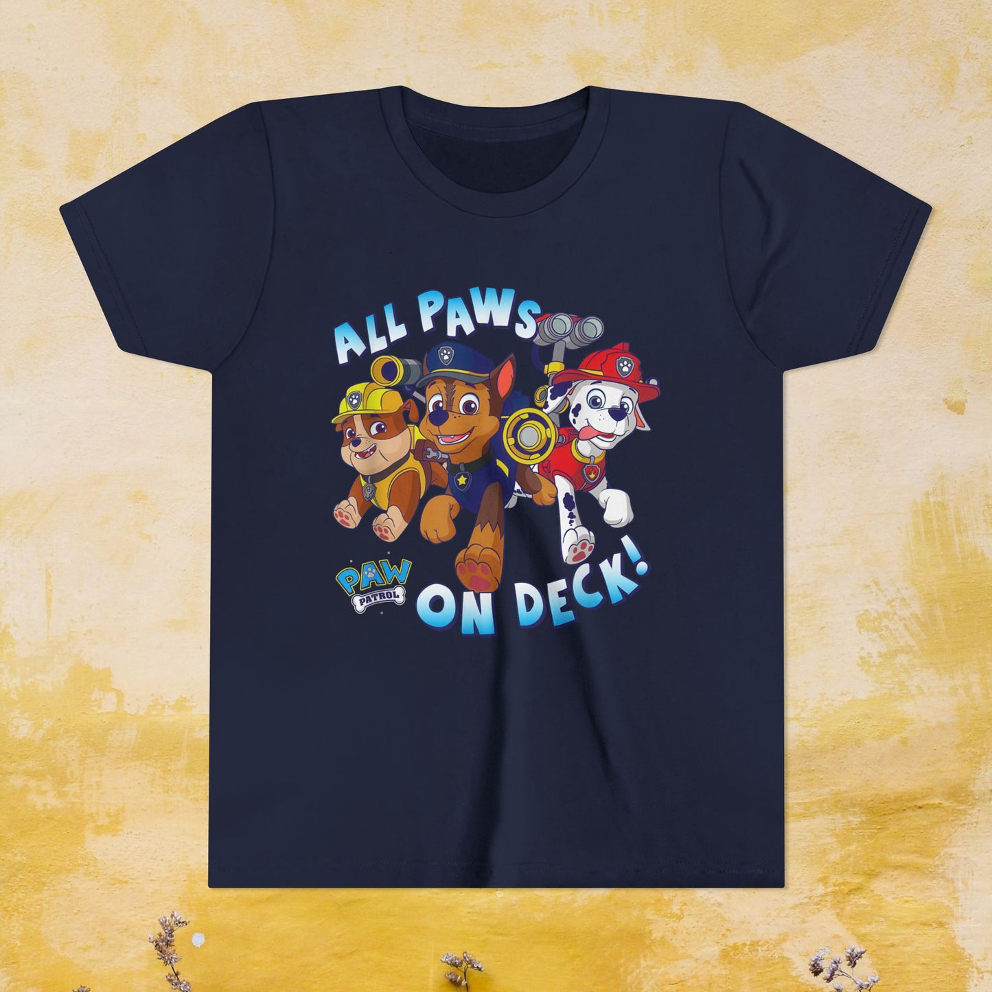 All Paws on Deck! - Paw Patrol T-shirt - Animation TV Series Youth Short Sleeve Tee