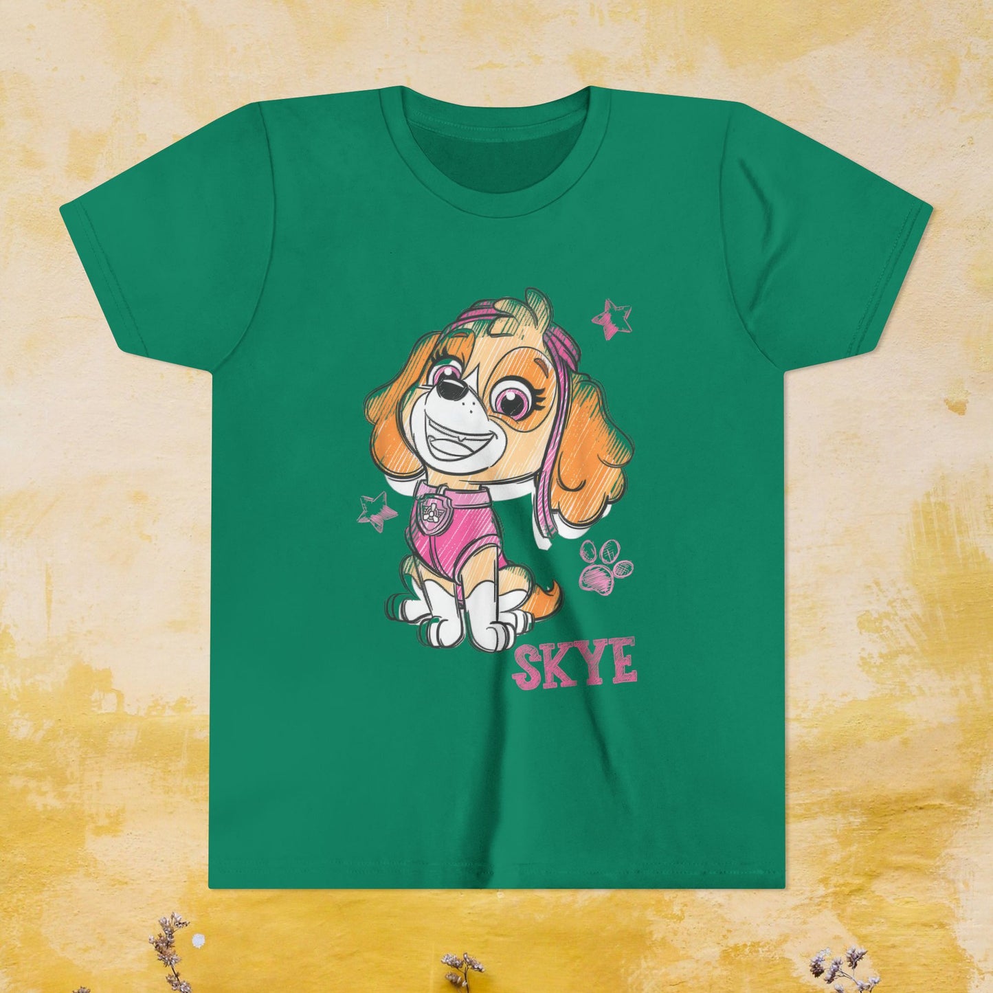 Skye - Paw Patrol T-shirt - Animation TV Series Youth Short Sleeve Tee