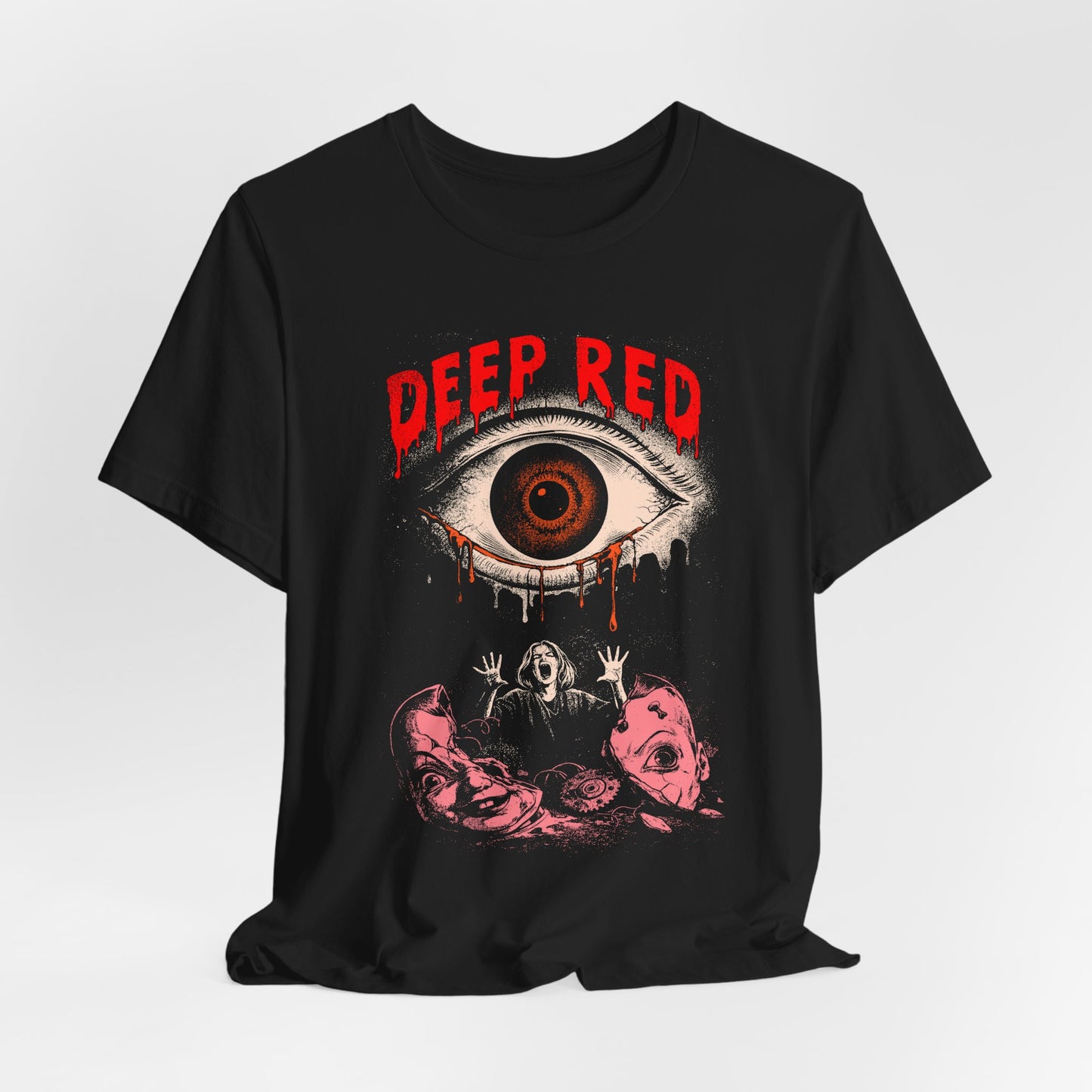Deep Red Horror Movie T-Shirt | Unisex Graphic Short Sleeve Tee