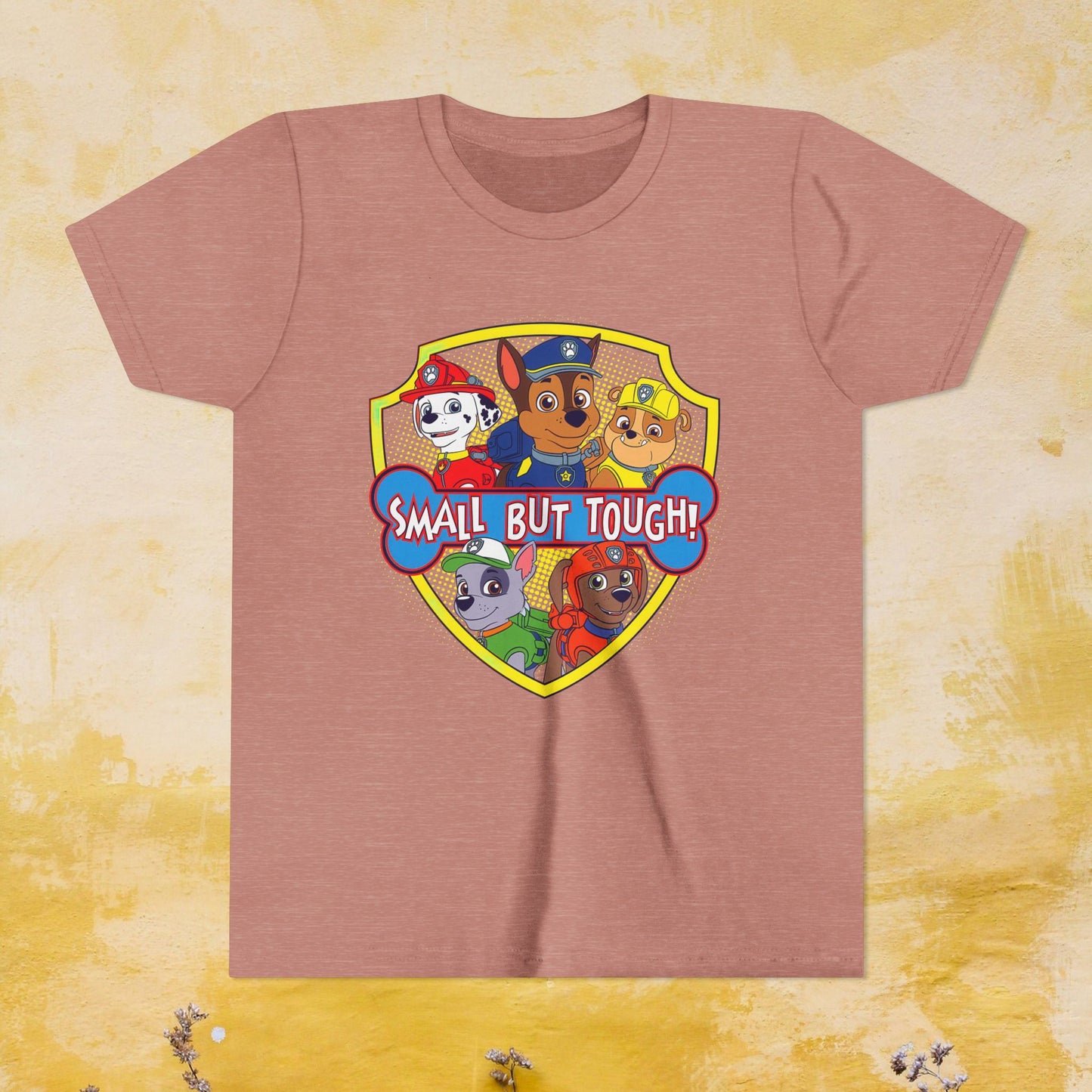 Small But Tough! - Paw Patrol T-shirt - Animation TV Series Youth Short Sleeve Tee