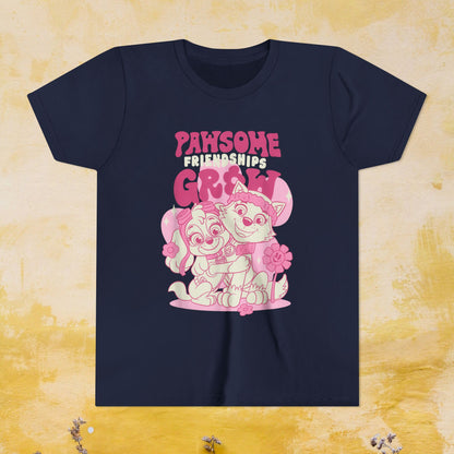 Pawsome Friendships Grow - Paw Patrol T-shirt - Animation TV Series Youth Short Sleeve Tee