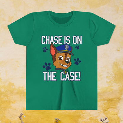 Chase is on The Case! - Paw Patrol T-shirt - Animation TV Series Youth Short Sleeve Tee