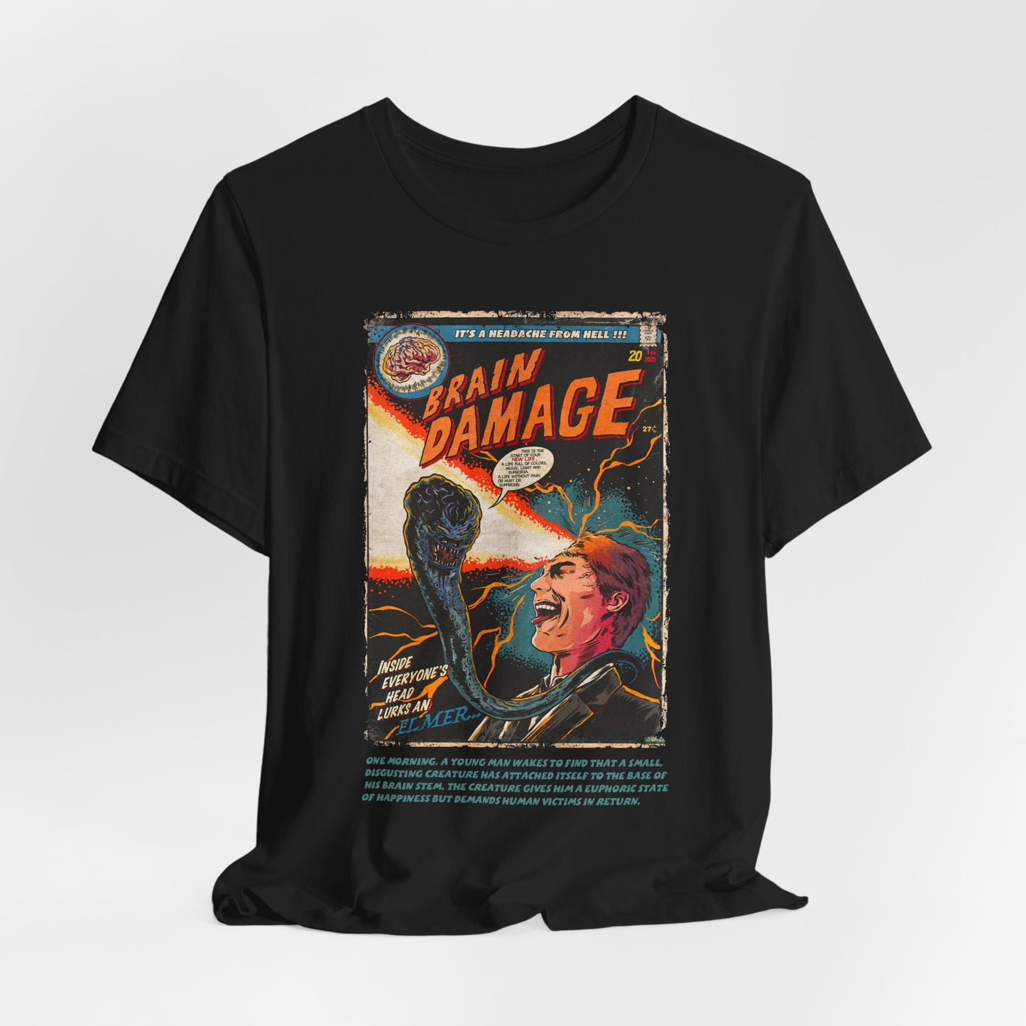 Brain Damage Horror Movie | Unisex Graphic Short Sleeve Tee