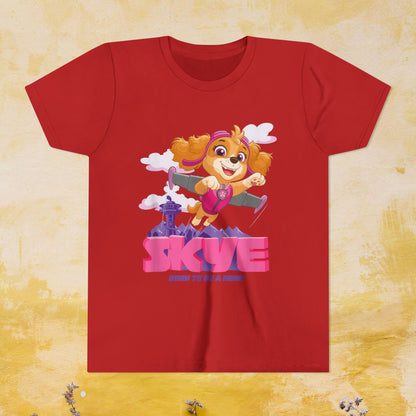 Skye Born to be A Hero - Paw Patrol T-shirt - Animation TV Series Youth Short Sleeve Tee