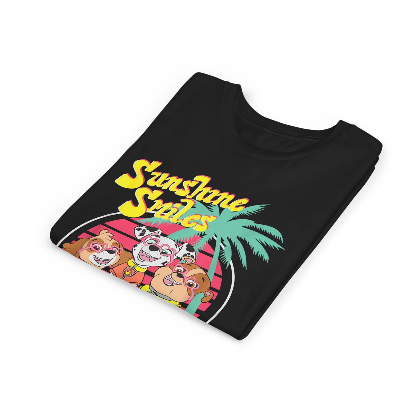 Sunshine Smiles Adventure Bay - Paw Patrol T-shirt - Animation TV Series Youth Short Sleeve Tee