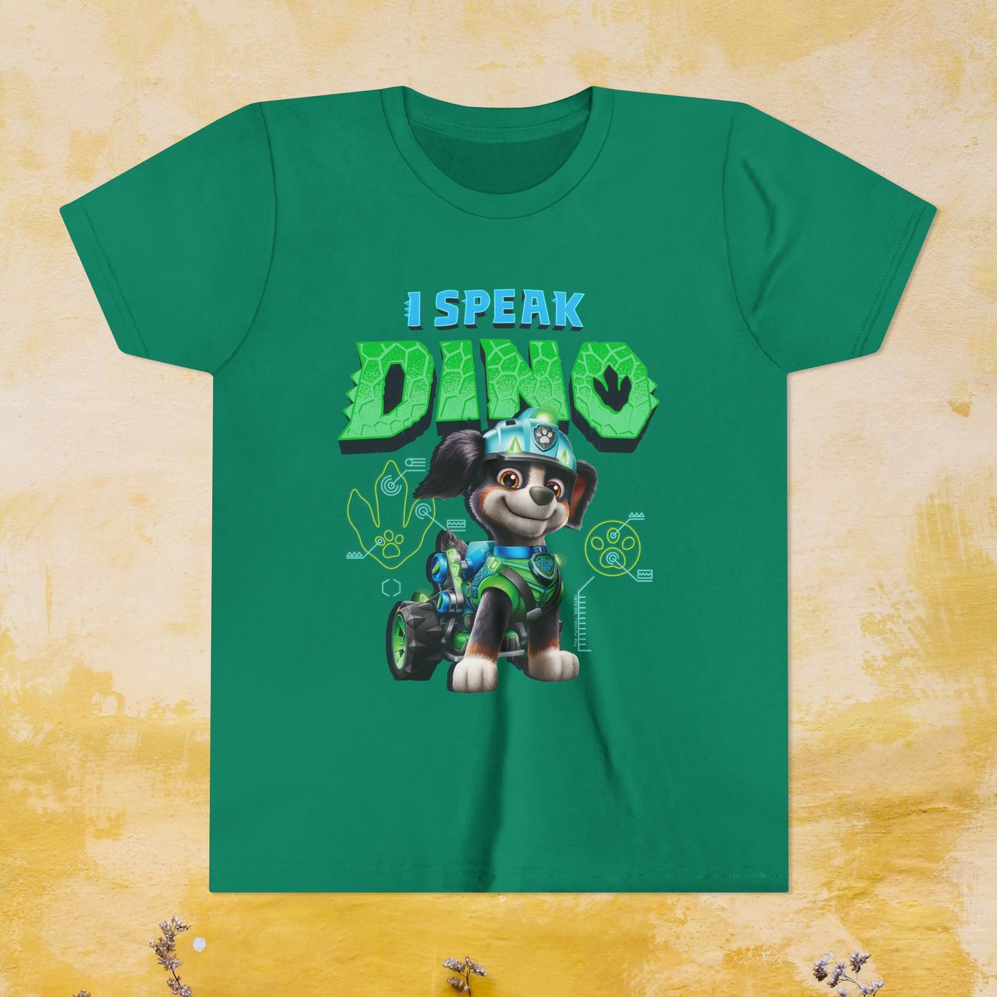 I Speak Dino - Paw Patrol: The Dino Movie T-shirt - Animation TV Series Youth Short Sleeve Tee