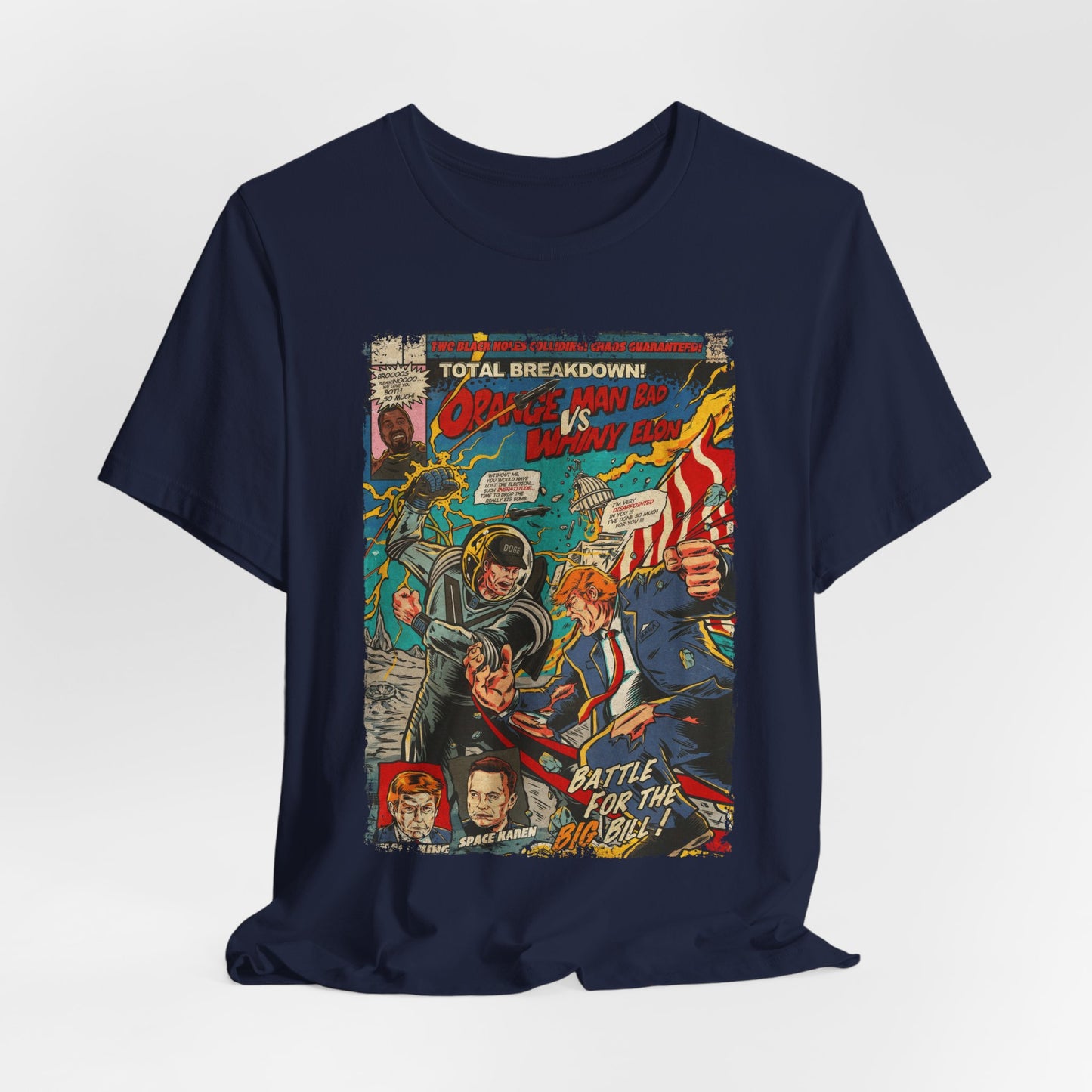 Trump Vs Elon Musk Action | Unisex Graphic Short Sleeve Tee