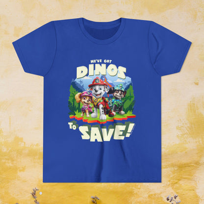 We've Got Dinos to Save! - Paw Patrol: The Dino Movie T-shirt - Animation TV Series Youth Short Sleeve Tee