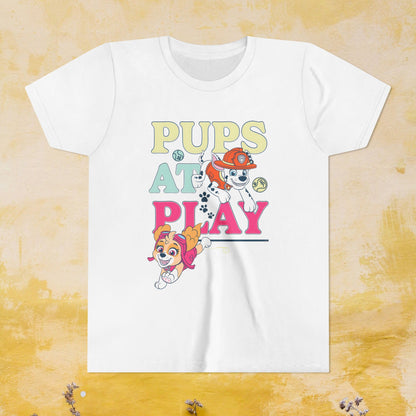 Pups at Play - Paw Patrol T-shirt - Animation TV Series Youth Short Sleeve Tee